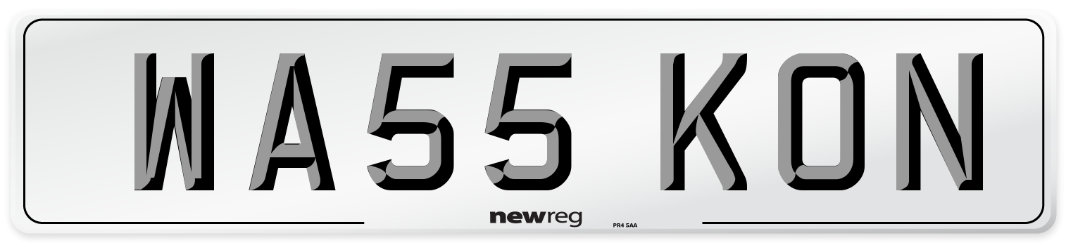 WA55 KON Number Plate from New Reg